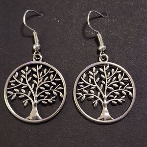 Silver Tree of Life Earrings